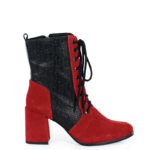 MADISON - Czerwone botki za kostki na słupku