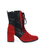 MADISON - Czerwone botki za kostki na słupku