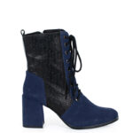 MADISON - Granatowe botki za kostki na słupku