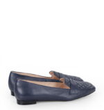 MARSHA - Granatowe mokasyny licowa skóra - obrazek 3