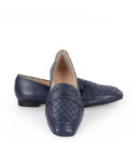 MARSHA - Granatowe mokasyny licowa skóra - obrazek 4