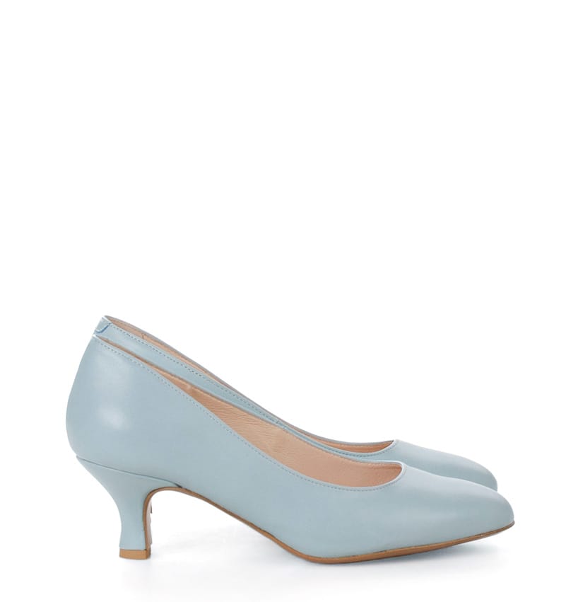 Mavis-blekitneG.jpg MAVIS -błękitne czółenka na niskim obcasie - obrazek 1