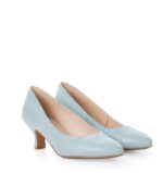 MAVIS -błękitne czółenka na niskim obcasie - obrazek 3