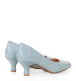 MAVIS -błękitne czółenka na niskim obcasie - obrazek 4