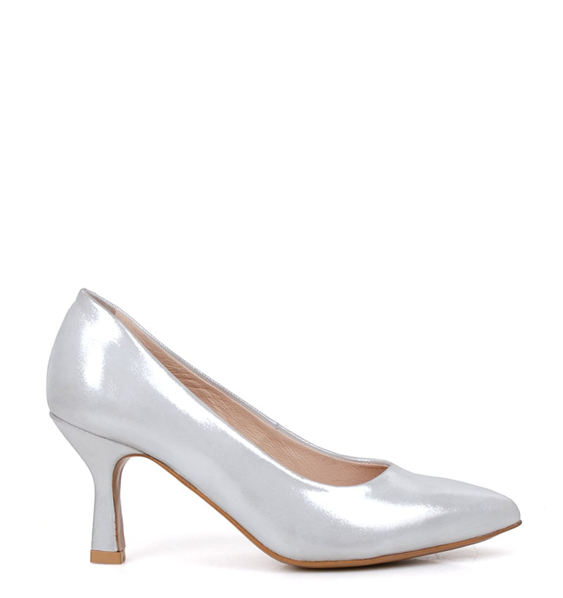 Nadine-srebrne2.jpg NADINE - Srebrne szpilki średni obcas - obrazek 1