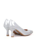 NADINE - Srebrne szpilki średni obcas - obrazek 4