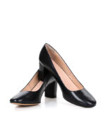 NORMA - Czarne czółenka na słupku licowe - obrazek 6