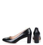 NORMA - Czarne czółenka na słupku licowe - obrazek 8