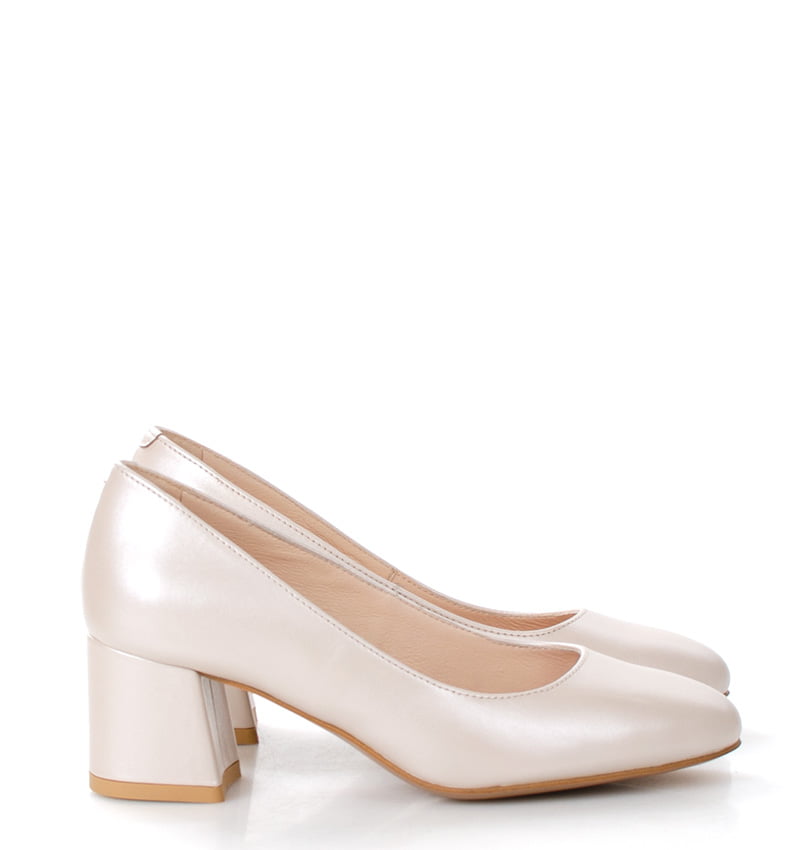 Olympia-bez-alab03.jpg SUSANNA - Beżowe czółenka na grubym słupku - obrazek 1