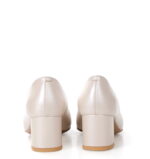 SUSANNA - Beżowe czółenka na grubym słupku - obrazek 5