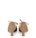 PILAR - Beżowe buty treningowe do tańca, lamówka beżowa - obrazek 6