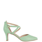 REBEKA - Czółenka jasnozielone niska szpilka