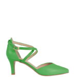 REBEKA - Czółenka zielone niska szpilka