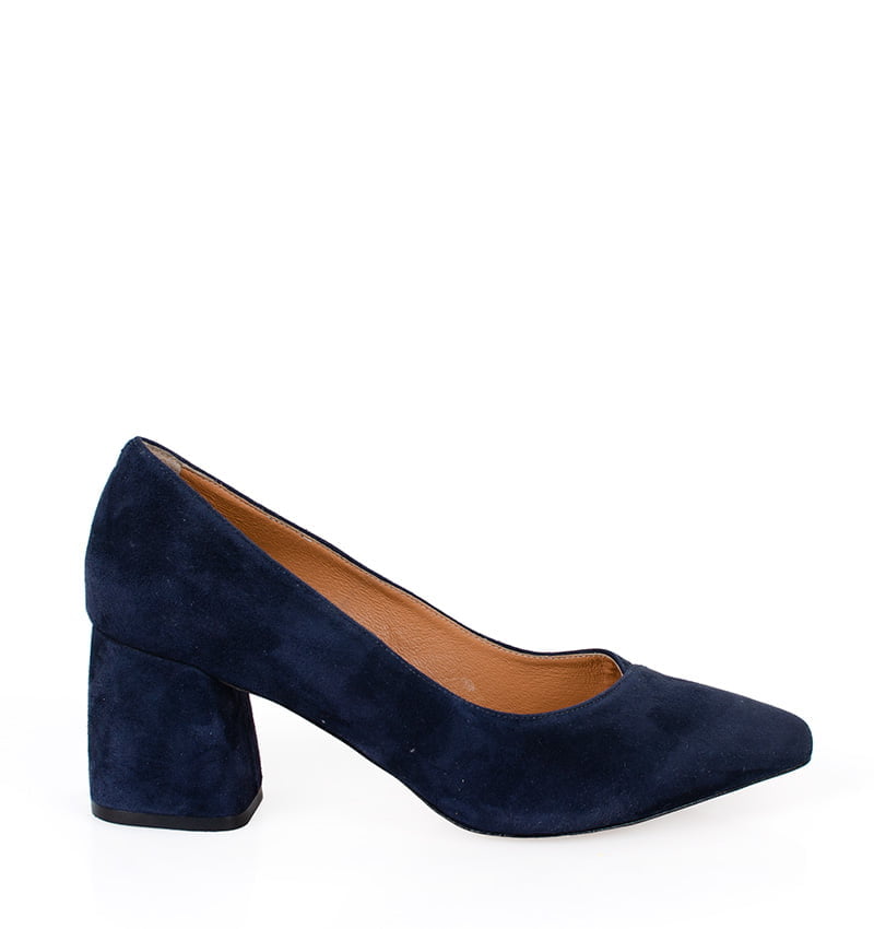 RUTH01.jpg RUTH - GRANATOWE czółenka na słupku - obrazek 1