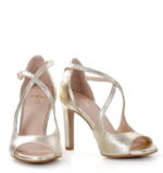 SANSEI- Złote Sandałki na szpilce - obrazek 2