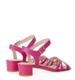 ZOJA - różowe (fuksja) sandałki na niskim obcasie - obrazek 3