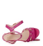 ZOJA - różowe (fuksja) sandałki na niskim obcasie - obrazek 5