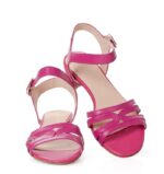 ZOJA - różowe (fuksja) sandałki na niskim obcasie - obrazek 6