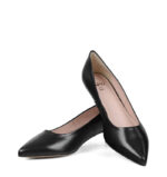 JESSICA - Czarne szpilka na niskim obcasie z licowej skóry - obrazek 5