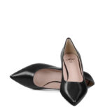 JESSICA - Czarne szpilka na niskim obcasie z licowej skóry - obrazek 4