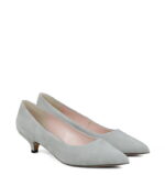 JESSICA - Szare szpilka na kaczuszce z zamszowej skóry - obrazek 2