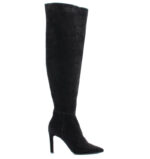 ASTRID - Czarne kozaki muszkieterki za kolano na szpilce