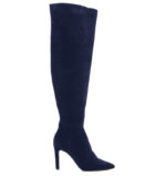 ASTRID - granatowe kozaki muszkieterki za kolano na szpilce