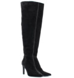 ASTRID - Czarne kozaki muszkieterki za kolano na szpilce - obrazek 2