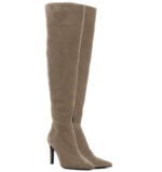 ASTRID - beżowe kozaki muszkieterki za kolano na szpilce - obrazek 2