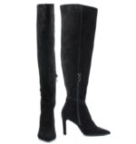 ASTRID - Czarne kozaki muszkieterki za kolano na szpilce - obrazek 3