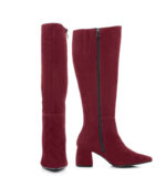 AURORA - bordowe kozaki na grubym słupku - obrazek 3