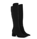 BARB - czarne kozaki za kolano na słupku - obrazek 2