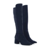 BARB - granatowe kozaki za kolano na słupku - obrazek 2