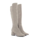 BARB - jasno szare kozaki za kolano na słupku - obrazek 2