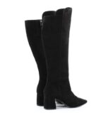 BARB - czarne kozaki za kolano na słupku - obrazek 3