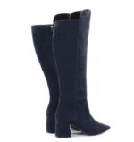 BARB - granatowe kozaki za kolano na słupku - obrazek 3