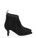 NOA - Czarne wsuwane krótkie botki na szpilce - obrazek 2