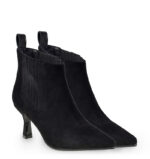 NOA - Czarne wsuwane krótkie botki na szpilce - obrazek 4