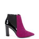 CORA - Różowe krótkie botki na słupku