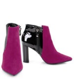 CORA - Różowe krótkie botki na słupku - obrazek 4