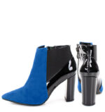 CORA - Niebieskie krótkie botki na słupku - obrazek 4