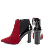 CORA - Czerwone krótkie botki na słupku - obrazek 4