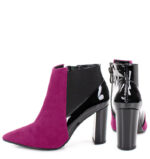 CORA - Różowe krótkie botki na słupku - obrazek 2