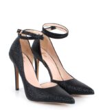 DENISE - Czarne szpilki z paskiem błyszczące - obrazek 6