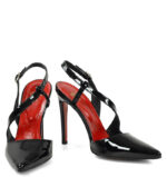 ELISE - Czarne szpilki z odkryta piętą - obrazek 5