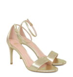 ELLA - złote sandałki na szpilce - obrazek 2