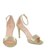 ELLA - złote sandałki na szpilce - obrazek 6