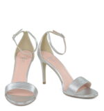 ELLA - Srebrne Sandałki na szpilce - obrazek 6