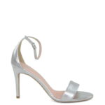 ELLA - Srebrne Sandałki na szpilce