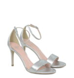ELLA - Srebrne Sandałki na szpilce - obrazek 2